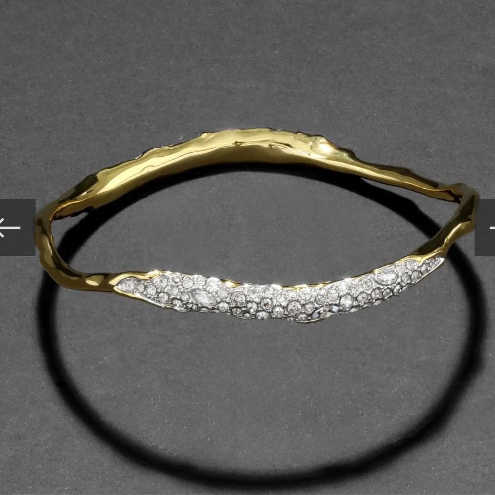 Alexis Bittar Gold and Silver Textured Bracelet